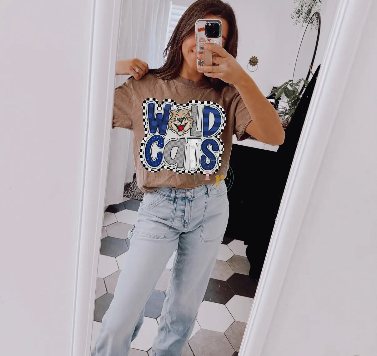 Checkered Wild Cats Tee