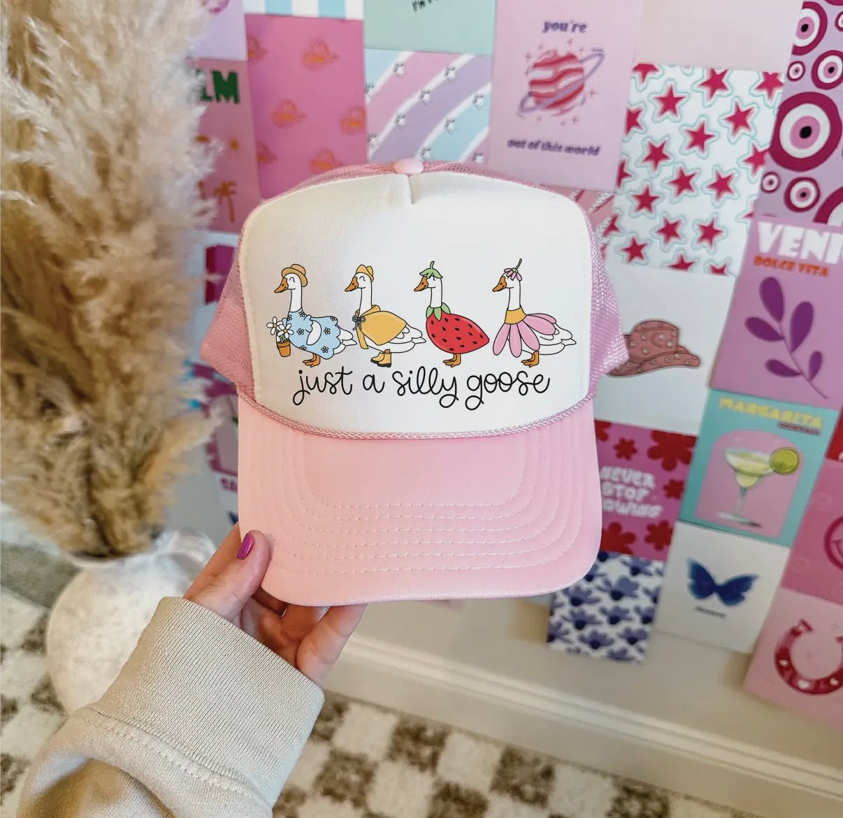 Just A Silly Goose Trucker Hat