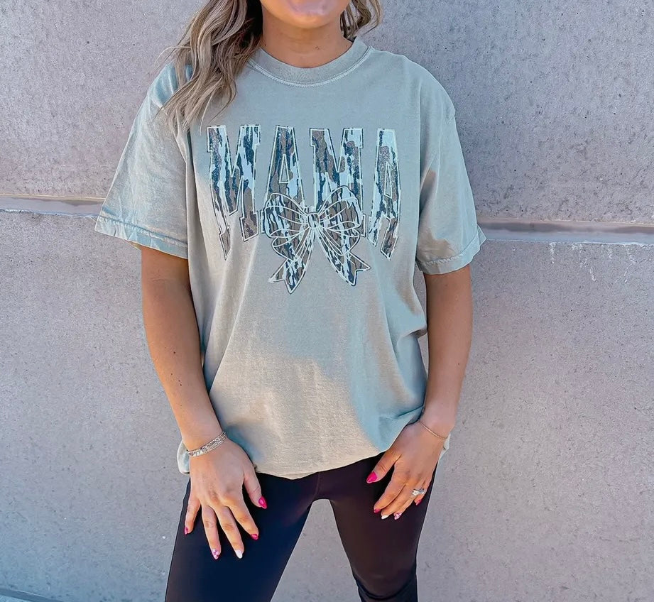 Camo Mama Bow Tee